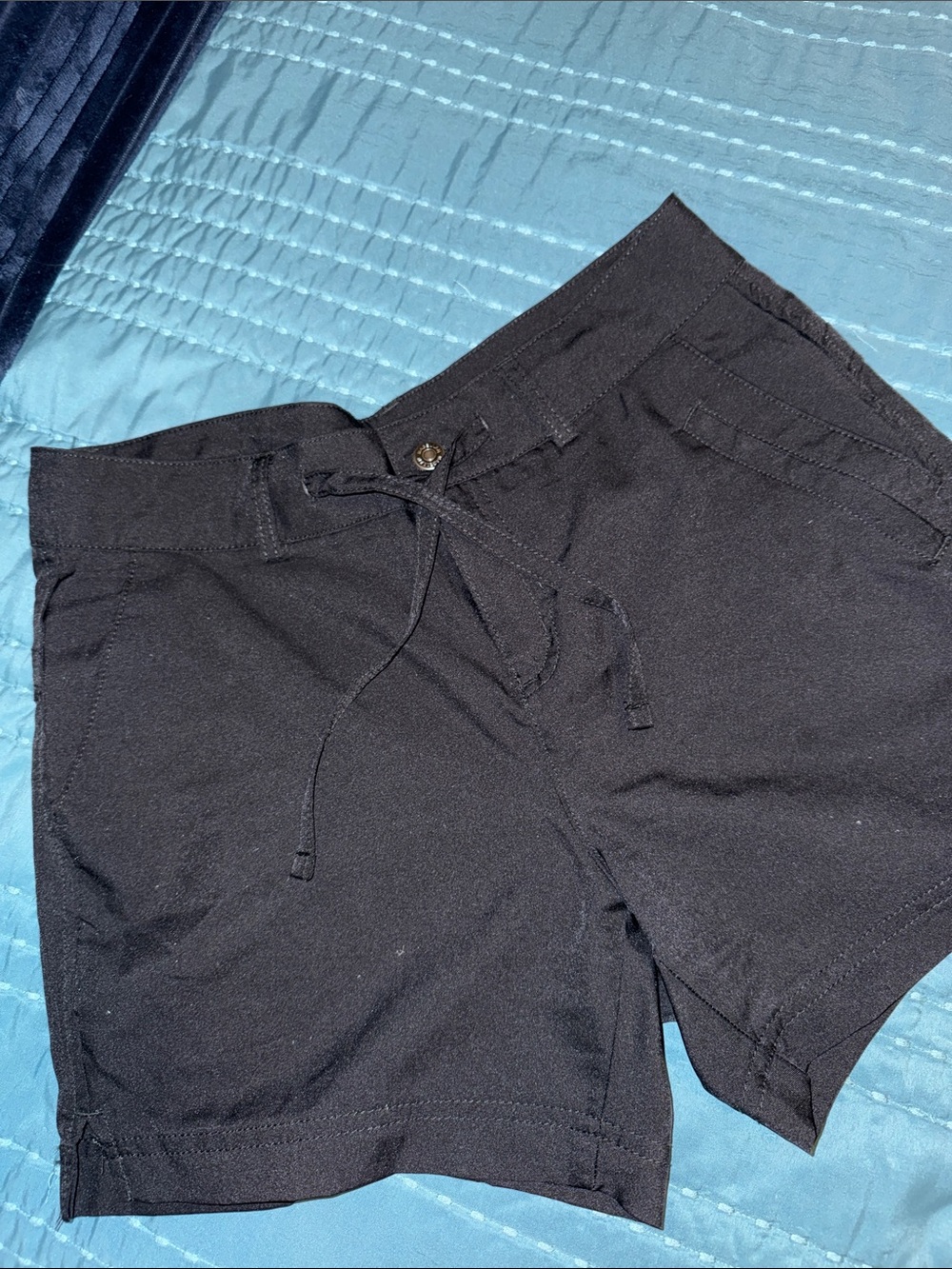 Magellan Outdoors Black High-Waist Drawstring Shorts